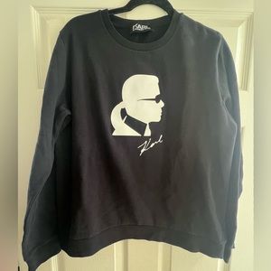 KARL LAGERFIELD BLACK CREWNECK